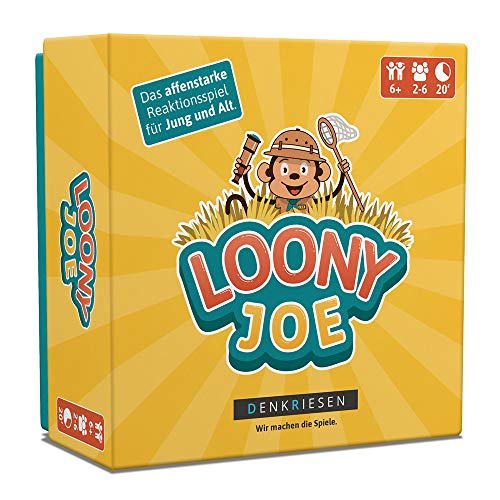 DENKRIESEN - Loony Joe - Das affenstarke Reaktionsspiel für Jung und Alt | Familienspiel | Kartenspiel | Geschenkidee | Reaktionsfähigkeit & Beobachtungsgabe | Spaß für alle Altersgruppen von DENKRIESEN