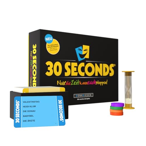 DENKRIESEN - 30 Seconds® - Nur die Zeit kann euch stoppen! | Ab 12 Jahren | 3+ Spieler | Brettspiel | Partyspiele für Erwachsene | Familienspiele | Bis zu 16 Spieler | Ostergeschenk | 2400 Begriffe von DENKRIESEN