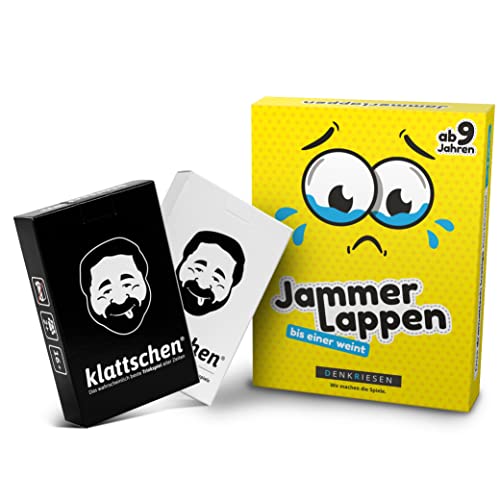 DENKRIESEN Party Pack - JAMMERLAPPEN + klattschen Das wahrscheinlich Beste Trinkspiel Aller Zeiten Doppelpack | Partyspiele | Geschenkidee von DENKRIESEN