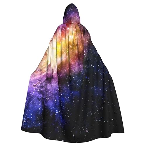 DENMER Kapuzenumhang mit Galaxie im Universum, Erwachsenen-Kapuzenumhang für Halloween-Kostümparty von DENMER