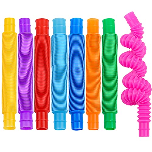 DERAYEE 8 Stück Pop Tubes, Mini-Pop-Röhren, mehrfarbig, für Stress, Lernende für Kinder von DERAYEE