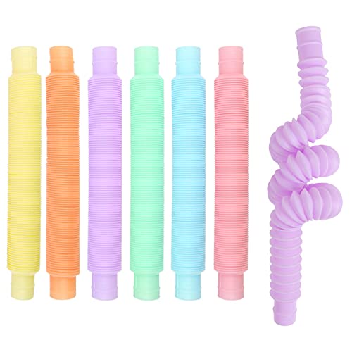 DERAYEE Pop Tubes, 6 Stück sensorisches Spielzeug, Mini-Pop-Röhrchen, sensorisches Spielzeug für Kinder, lindert Stress und Angst von DERAYEE