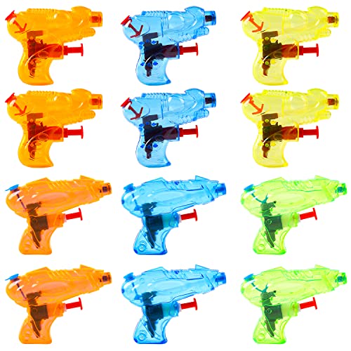 DERAYEE 12 Stück Kleine Wasserpistolen Spielzeuge Mini Wasserpistolen Wasserkampf für Kinder Sommer Pool Strand Wasserkampf von DERAYEE