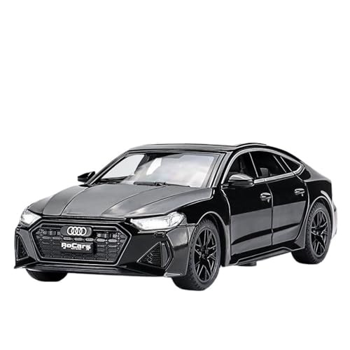 DERUNDAOHE Druckguss-Automodelle Für Audi RS6 Miniatur Druckguss Spielzeug Auto Modell Sound & Licht Türen Öffnende Pädagogisches 1/32 Exquisit und lebensecht(Audi RS7 Standard-02) von DERUNDAOHE