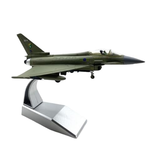 DERUNDAOHE Modellflugzeug Für Die Simulation Eines Kampfflugzeugs Aus Legierung Der Britischen Luftwaffe, Fertigprodukt, Modelldekoration, 1/100 European Typhoon EF2000 Sammlung anzeigen von DERUNDAOHE