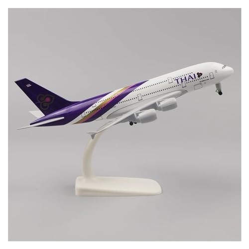 DERUNDAOHE Modellflugzeug Für Etihad A380 Metall Replik Legierung Material Luftfahrt Flugzeug Modell 20 cm 1:400 Simulation Kinder Junge Geschenk Sammlung anzeigen(Size:Thai Airways) von DERUNDAOHE