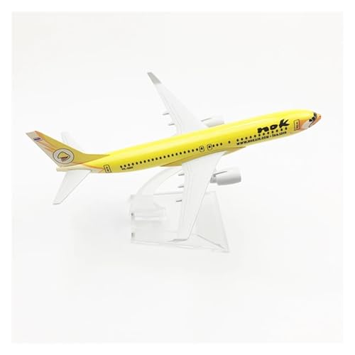 DERUNDAOHE Modellflugzeug Für Thai Nok Airways Boeing 737 B737 Flugzeugmodell Legierung Metall Druckguss Serie 16 cm Sammlung anzeigen (Size : Yellow) von DERUNDAOHE
