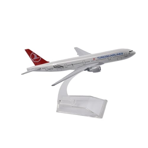 DERUNDAOHE Modellflugzeug Für Türkische Boeing 777-Flugzeugmodellflugzeuge Aus Metalldruckguss Im Maßstab 1:400, 16 cm Sammlung anzeigen von DERUNDAOHE