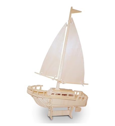 Schiffsmodell 3D-Puzzle-Segelboot-Modellbausatz Aus Holz Sammlungsdisplay als Geschenk von DERUNDAOHE