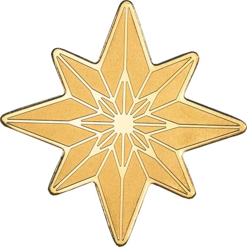 DEUTSCHER MÜNZEXPRESS Palau Stern - Star | Feingold | Golden Highlights Kollektion | Sammlermünze | Mehrwertsteuerfrei | Silk Finish von DEUTSCHER MÜNZEXPRESS