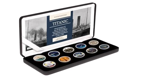 DEUTSCHER MÜNZEXPRESS Titanic Kollektion | Cook Islands | Set mit 10 edel kolorierten Münzen | Lieferung in Etui von DEUTSCHER MÜNZEXPRESS