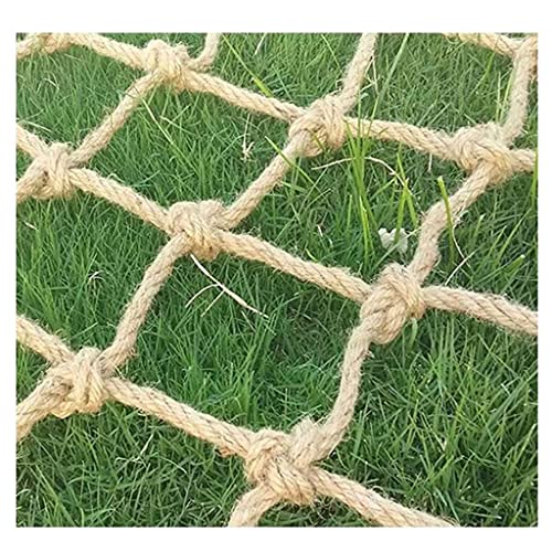 DEWADE Kind Sicherheitsnetz Hanfseil Net 1 * 3M Handgewebe Hanf Seilnetze 8mm * 10 cm Sicherheitsspielplatz Felsenkabel Leiter Pflanze Klettern(1x1m) von DEWADE