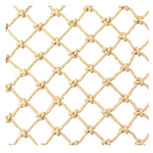 DEWADE Kinder Sicherheitsnetz, Hanfseilnetz, Kletternetz, Balkontreppennetz, Fotowanddekoration Trennwand Deckennetz, Hindernisschutz Gartenzaunnetz(1x1m(3.28X3.28ft)) von DEWADE