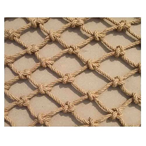 DEWADE Sicherheitsnetz Outdoor-Seilnetz, Sicherheits-Hanf-Seilnetz Für Kinder, Dekoratives Jute-Hanf-Netz Für Den Garten(1x2m) von DEWADE