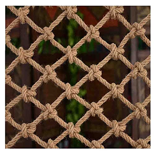 DEWADE Sicherheitsnetz Outdoor-Seilnetz, Sicherheits-Hanf-Seilnetz Für Kinder, Dekoratives Jute-Hanf-Netz Für Den Garten, 4 Mm * 12 cm(1x10m) von DEWADE