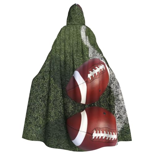 DEXNEL American Football Unisex Kapuzenmantel für Erwachsene, leicht, für Halloween, Cosplay-Kostüme von DEXNEL