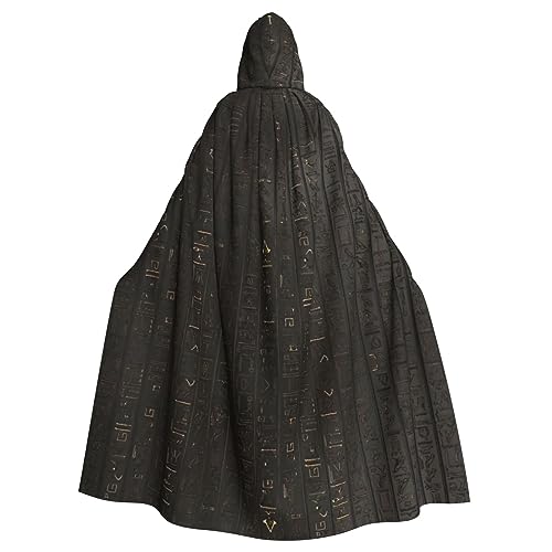 DEXNEL Antike ägyptische Hieroglyphe Unisex Kapuzenmantel für Erwachsene, leichter Mantel für Halloween, Cosplay-Kostüme von DEXNEL