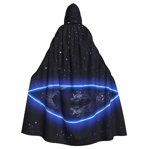 DEXNEL Blaues Sternbild, Galaxie, Unisex, Kapuzenmantel, Umhang für Erwachsene, leicht, für Halloween, Cosplay-Kostüme von DEXNEL