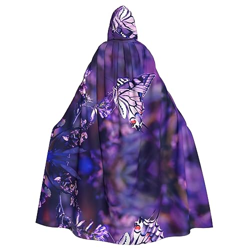 DEXNEL Butterfly Unisex Kapuzenmantel für Erwachsene, leicht, für Halloween, Cosplay-Kostüme von DEXNEL