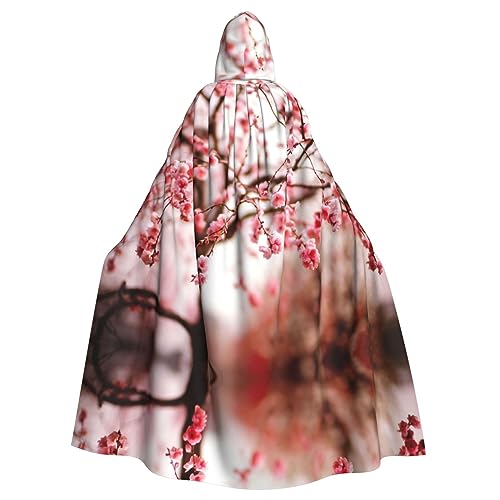 DEXNEL Cherry Tree Unisex Kapuzenmantel für Erwachsene, leicht, für Halloween, Cosplay-Kostüme von DEXNEL