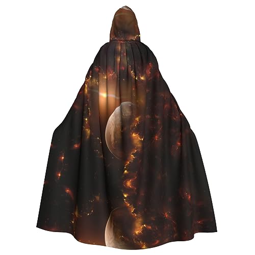 DEXNEL Galaxy Space Planet Unisex Kapuzenmantel für Erwachsene, leicht, für Halloween, Cosplay-Kostüme von DEXNEL