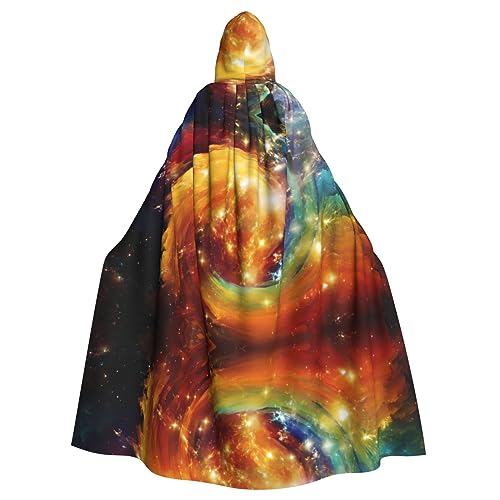 DEXNEL Gorgeous Galaxy Unisex Kapuzenmantel für Erwachsene, leicht, für Halloween, Cosplay-Kostüme von DEXNEL