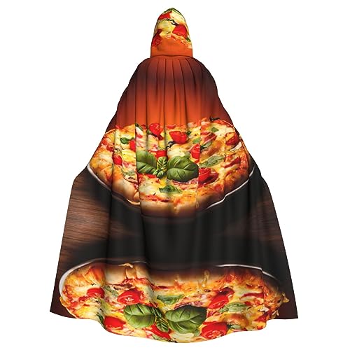 DEXNEL Großer Pizza-Umhang mit Kapuze, für Halloween, Karneval, Fasching, Cosplay von DEXNEL