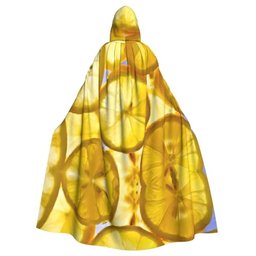 DEXNEL Lemon Slices Unisex Kapuzenmantel für Erwachsene, leicht, für Halloween, Cosplay-Kostüme von DEXNEL