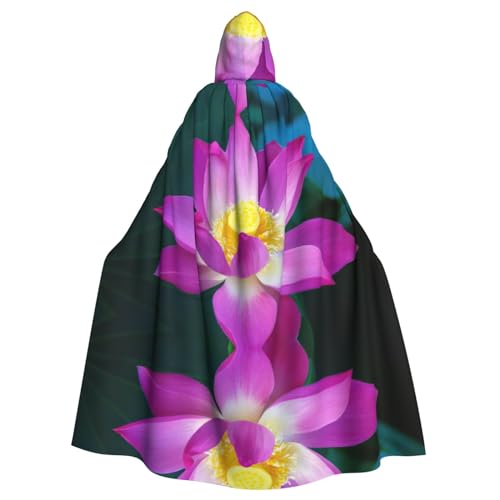 DEXNEL Lotus Flower Unisex Kapuzenmantel für Erwachsene, leicht, für Halloween, Cosplay-Kostüme von DEXNEL