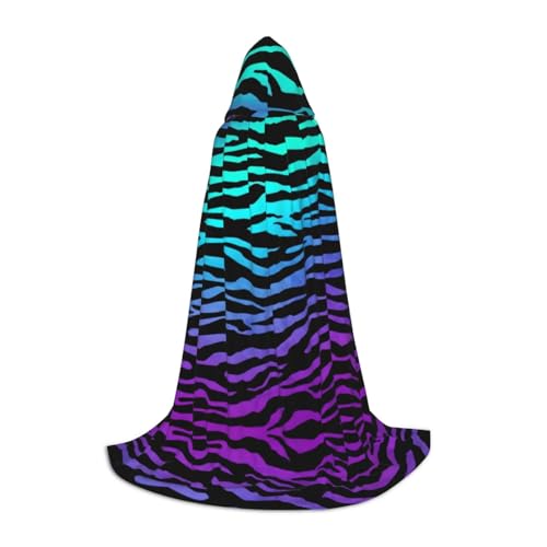 DEXNEL Uni Kapuzenmantel mit Kapuze, Violett, Blau, Grün, Camouflage, Zebrastreifen, leicht, für Karneval, Cosplay, Kostüme, Party-Requisiten von DEXNEL