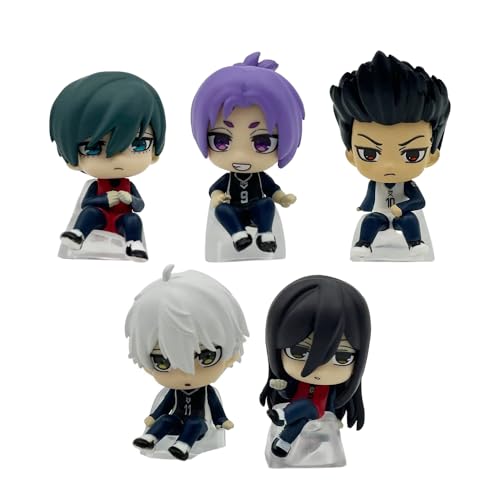 DEXSHUN 5pcs Isagi Yoichi Figur Anime Figuren Cartoon Mini Figur Modell PVC Statue Collectible Desktop Ornament Geschenk von DEXSHUN