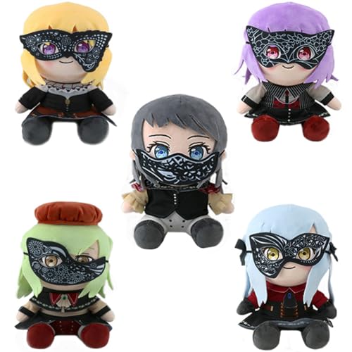 DEXSHUN 5pcs Sumire Shukai Soft Figure Mutsumi Wakaba Stoffpuppen Anime Weiche Figur Cartoon Figure Peripherie Anhänger Geschenk Rucksack Charme 29cm von DEXSHUN