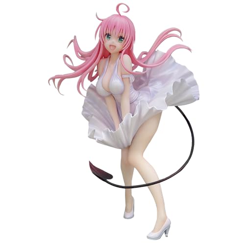 DEXSHUN Anime Figuren Lala Satalin Deviluke Figur Anime Actionfigur Lala WeißEs Kleid Modellfigur Sammlermodell Deskto Dekoration Geschenk Figurine 23cm von DEXSHUN