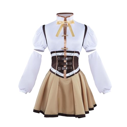 DEXSHUN Anime Mami Tomoe Cosplay Kostüm Damen Kleid Uniform Anime Outfit Komplettes Set für Halloween Party DEXSHUN Anime Mami Tomoe Cosplay Kostüm Damen Kleid Uniform Anime Outfit Komplettes Set für Halloween Party von DEXSHUN