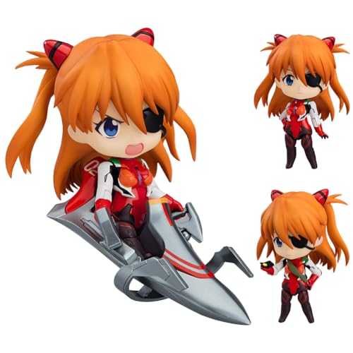 DEXSHUN Asuka Langley Soryu Actionfigur Anime Mini Bewegliche Figur 10cm PVC Manga Girl Modell Ornamente Sammlerstück Desktop Dekorationen von DEXSHUN