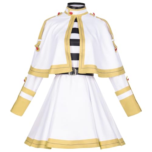 DEXSHUN Frieren Cosplay Kostüm Damen Anime Cosplay Outfit mit Perücke Rollenspiel Uniform für Karneval Halloween Party DEXSHUN Frieren Cosplay Kostüm Damen Anime Cosplay Outfit mit Perücke Rollenspiel Uniform für Karneval Halloween Party von DEXSHUN