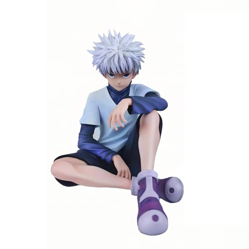 DEXSHUN Killua Zoldyck Actionfigur Anime Charakter Figur Killua Zoldyck Nudelstopfen Figur 12cm PVC Statue Sammelfigur Deskto Dekoration Geschenk Sammlerstück von DEXSHUN