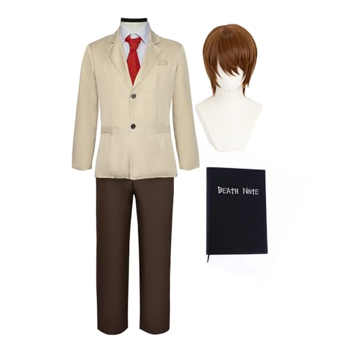 DEXSHUN Light Yagami Cosplay Kostüm Set Anime Light Yagami Uniform Verkleidung Halloween Karneval Party Weihnachten Bühnenauftritt Anime Kostüm für Erwachsene DEXSHUN Light Yagami Cosplay Kostüm Set Anime Light Yagami Uniform Verkleidung Halloween Karneval Party Weihnachten Bühnenauftritt Anime Kostüm für Erwachsene von DEXSHUN