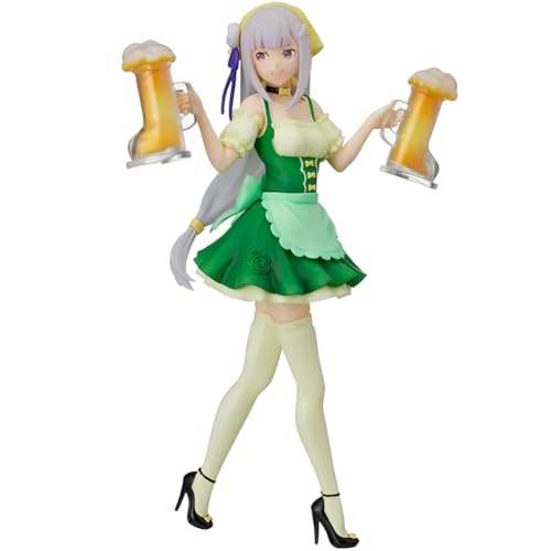 DEXSHUN Re:0 Figur Anime Emilia Figur Remu Actionfigur PVC Modell Statue Ornamente Dekoration Geschenk Figuren 21cm von DEXSHUN