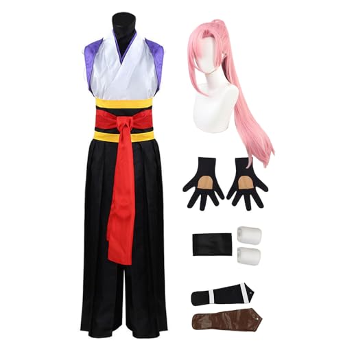 Sakurayashiki Kaoru Cosplay Kostüm Anime Charaktere Sakurayashiki Kaoru Uniform Komplettes Set Karneval Dress Up Anzug mit Perücke für Frauen Mädchen von DEXSHUN