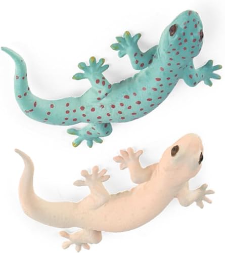 DEYROS 2 Stück Simulation Gecko Roboter Schlange Eidechse Tricky Toy Eidechse Künstliche Figuren Garten Tier Kleinkind Spielset Spielzeug für Kleinkind Reptil Desktop Eidechse Dekoration Requisiten von DEYROS