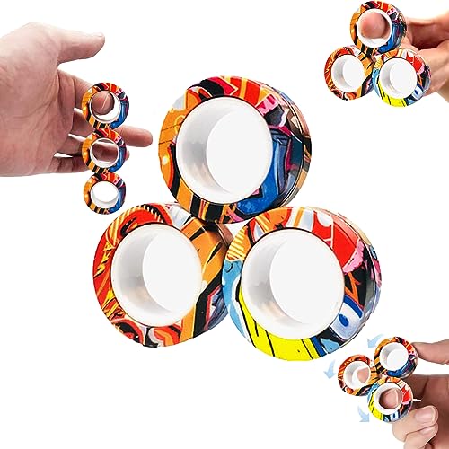 DEZP Magnetische Ringe Fidget Toys,Fidget Magnet Ringe Pack Tolles Geschenk Für Erwachsene Teenager Kinder von DEZP