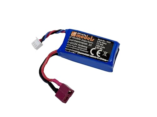 DF Models LiPo Akku 7,4 Volt – 1200 mAh 8,88 Wh (Länge x Breite x Höhe 55 x 25 x 25 mm, Gewicht 57 g, Ersatzakku zu Modell Nr. 3132) 7637 von DF Models