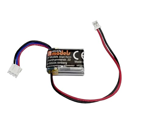 DF Models LiPo Akku 7,4 Volt 350 mAh (Länge x Breite x Höhe 30 x 18 x 20 mm, Gewicht 21 g, Ersatzakku zu Modell Nr. 3162) 6955 von DF Models