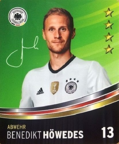 Rewe DFB Sammelkarten EM 2016 Auswahl aus allen 36 und Sammelalbum oder alles komplett (Nr 13 Benedikt Höwedes) von DFB EM 2016