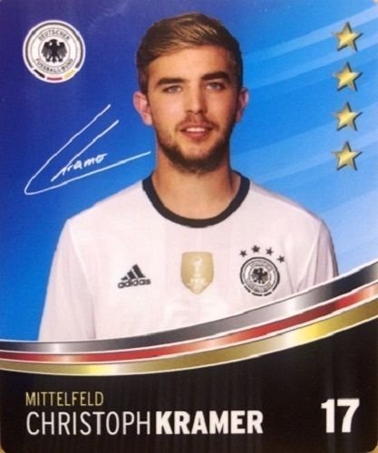 Rewe DFB Sammelkarten EM 2016 Auswahl aus allen 36 und Sammelalbum oder alles komplett (Nr 17 Christoph Kramer) von DFB EM 2016