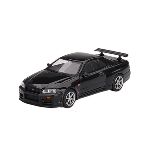 DFHKLU 1/64 Für GTR R34 Schwarz Legierung Auto Modell(No Box) von DFHKLU