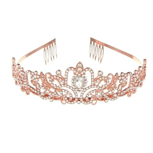 Partyzubehör: Dekorative Partyhüte – Partyhüte, Party-Kopfbedeckungen, personalisierte Partyhüte for die Dekoration von Geburtstagspartys(Rose gold crown) von DFJOENVLDKHFE