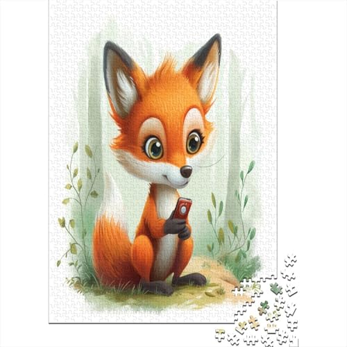 Cartoon Fuchs Puzzle 1000 Teile,Puzzle Für Erwachsene, Impossible Puzzle,Puzzle 1000 Puzzle Home DekoRatteion Puzzle,Erwachsenenpuzzle Puzzel 1000pcs (75x50cm) von DFURNIOPE