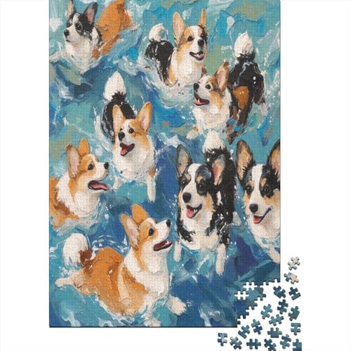 Corgi Puzzlespiel 1000 Teile Erwachsene -Puzzle 1000 Stück Spiel Puzzles Für Erwachsene Kinder Puzzle Erwachsenen Puzzlespiel Puzzel 1000pcs (75x50cm) von DFURNIOPE